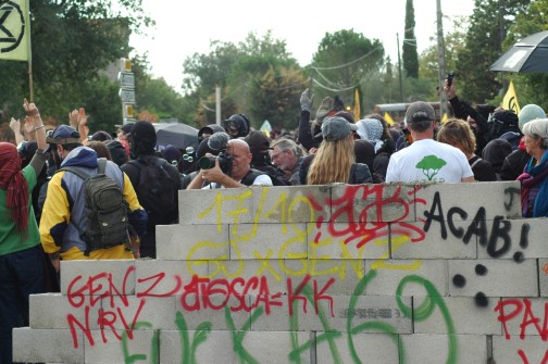cortège en direction de l' autoroute samedi 10 octobre 2026